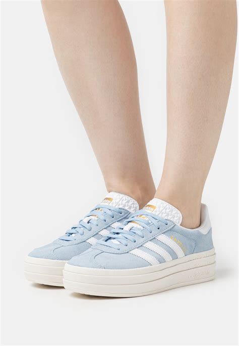 adidas gazelle bold blauw geel|adidas gazelle shoes blue.